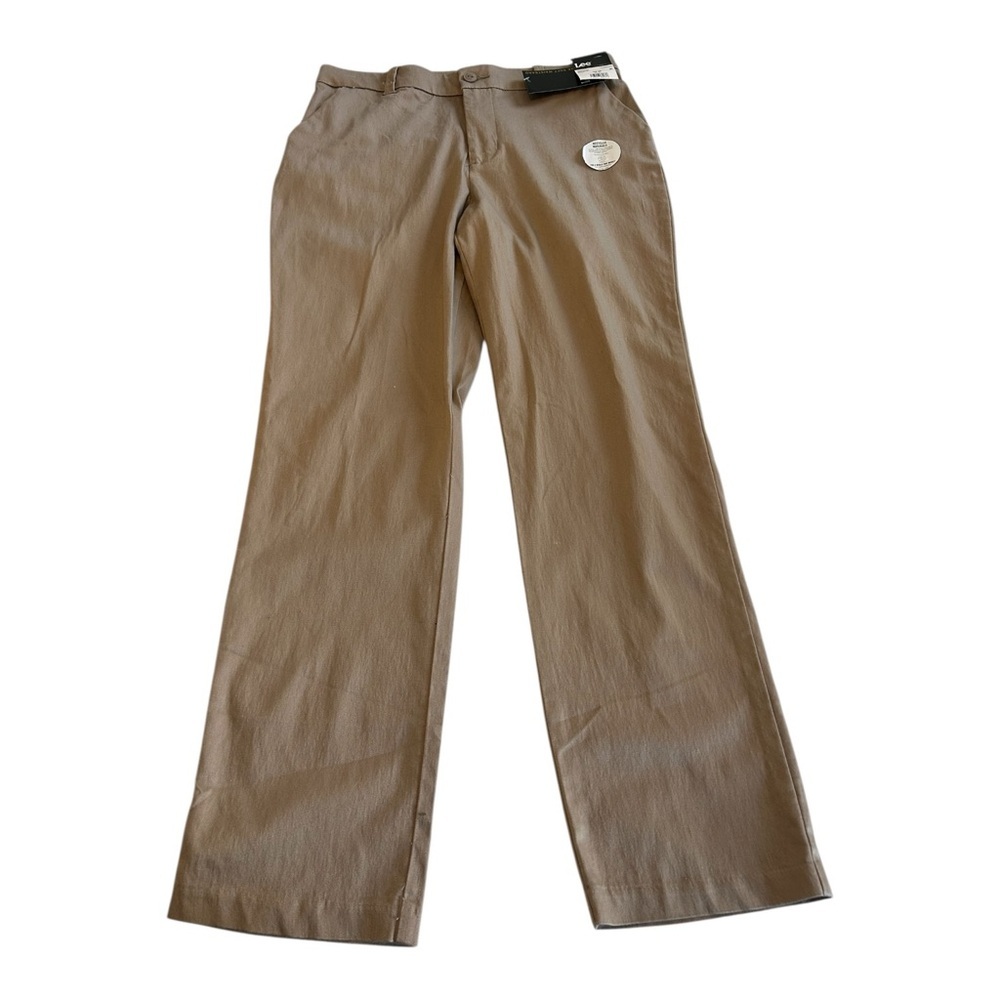 Lee Women’s Mid Rise Straight Pant Jeans Size 10M Color Beige Tan. New with Tags